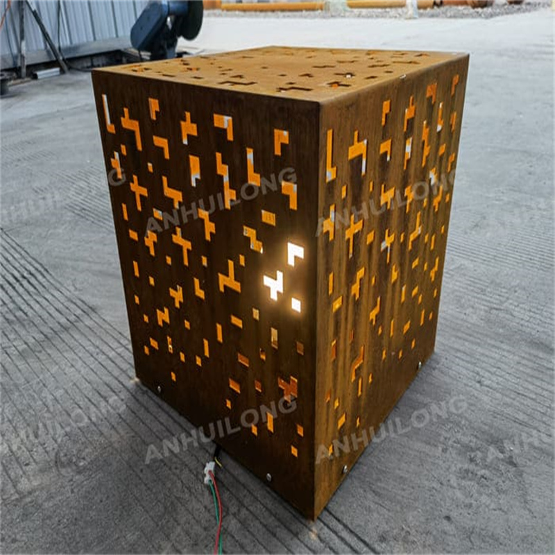 vintage style corten steel lighting For Municipal Projects